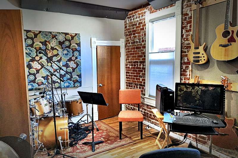 The studio, looking southwest.