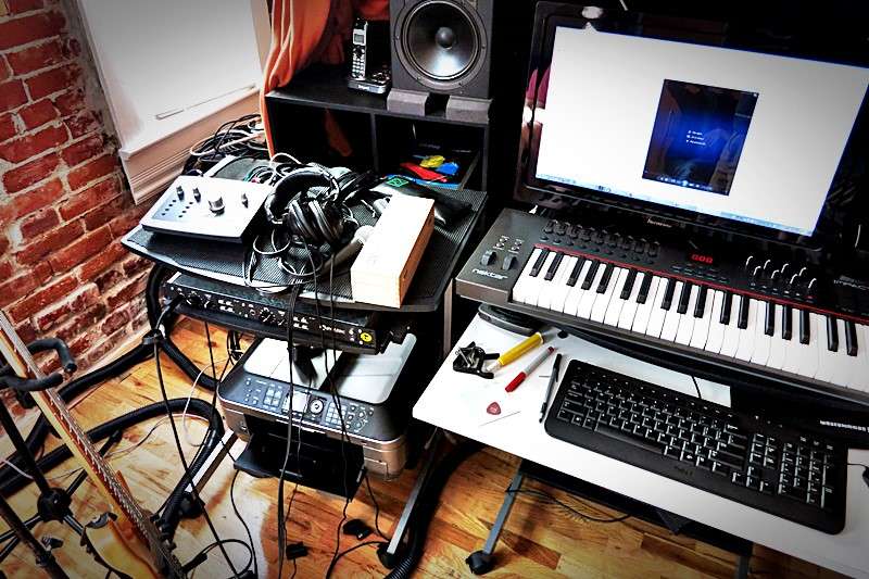 Recording workshop gear.